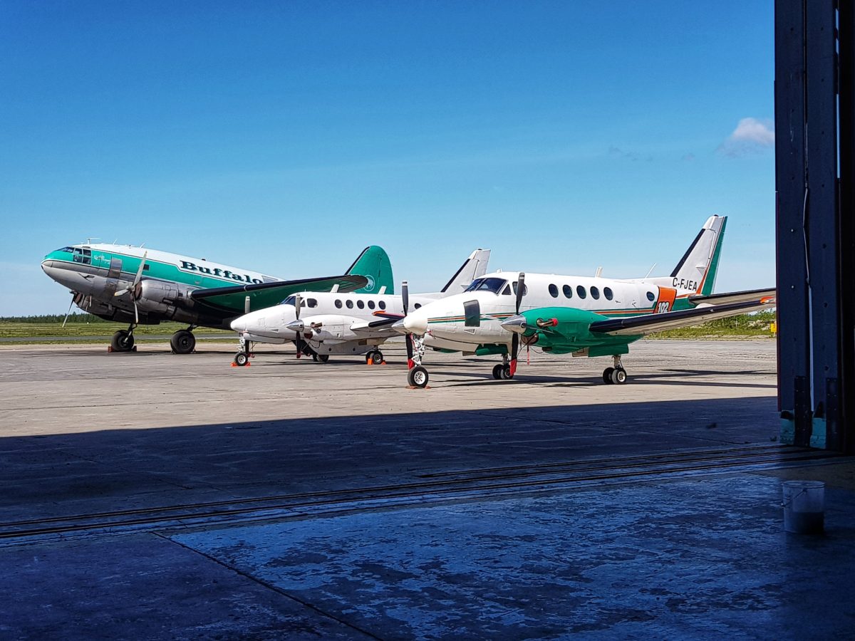 Two Buffalo King Airs on the ramp