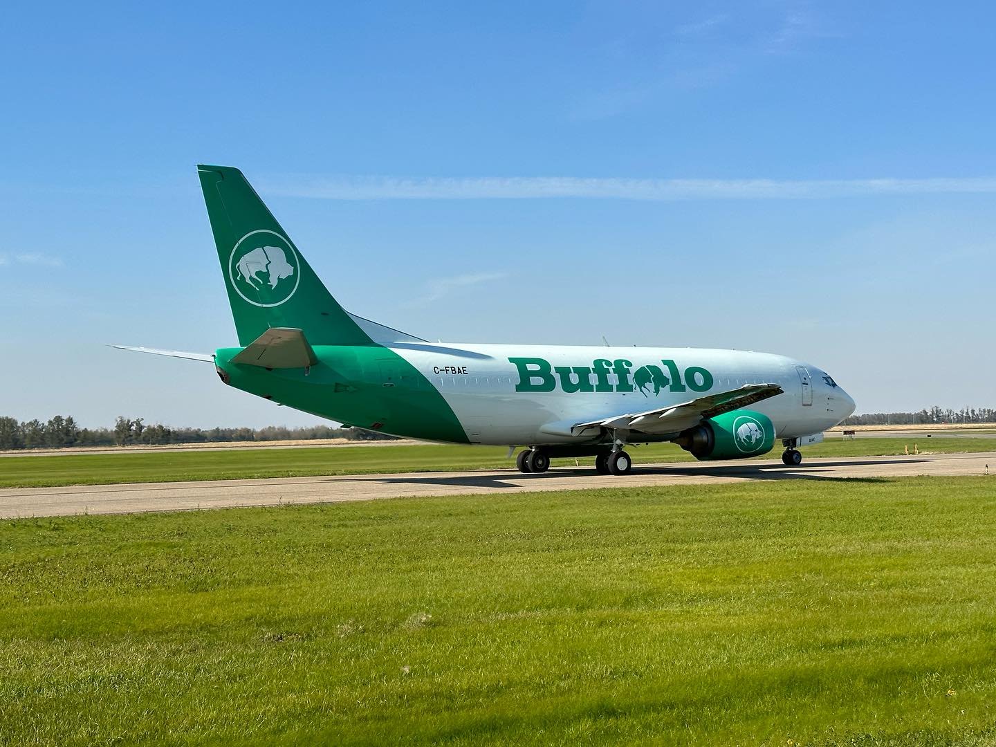 C-FBAE taxiing at Edmonton on its first Buffalo test flight, September 2023