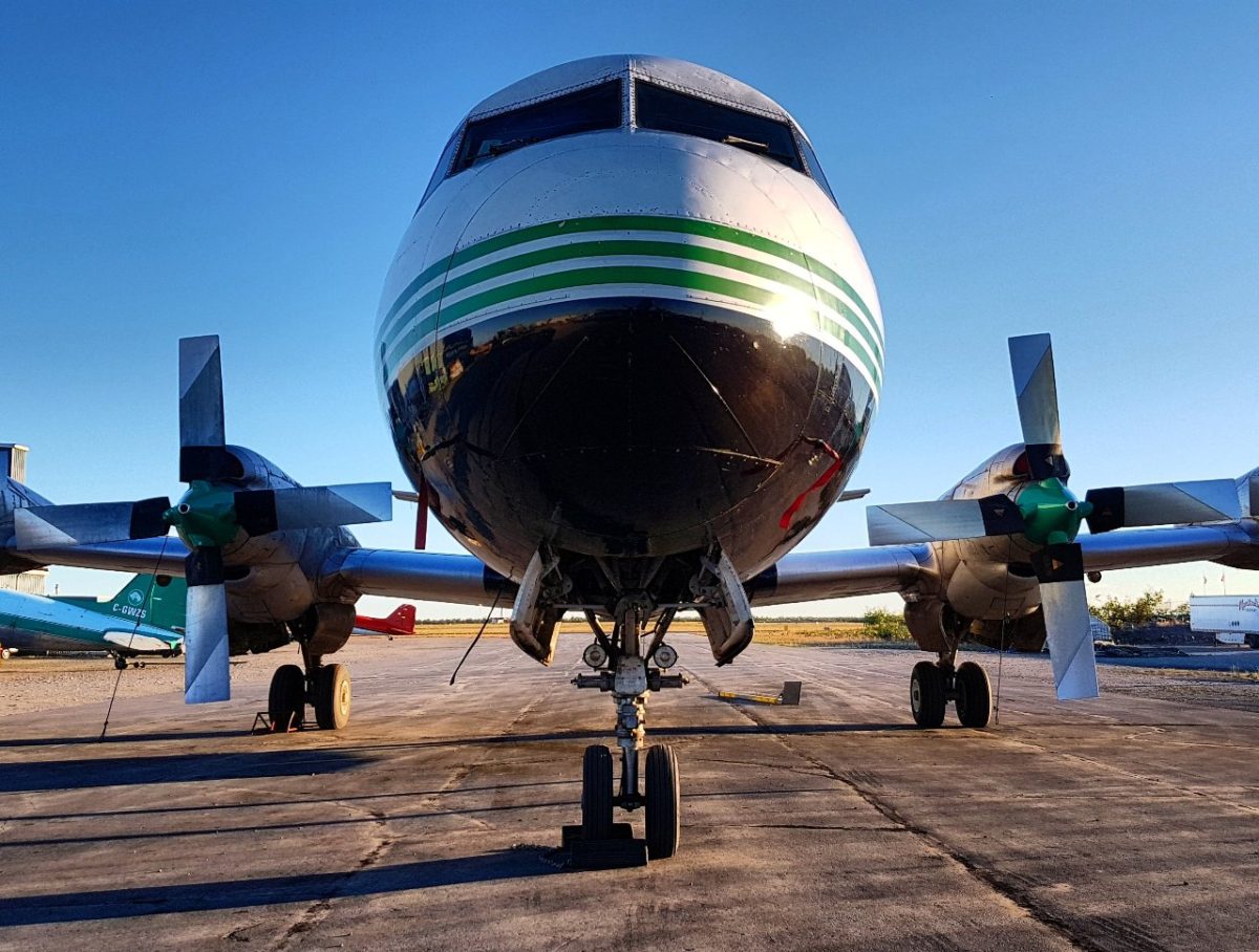 Electra head-on with a dark polished nose