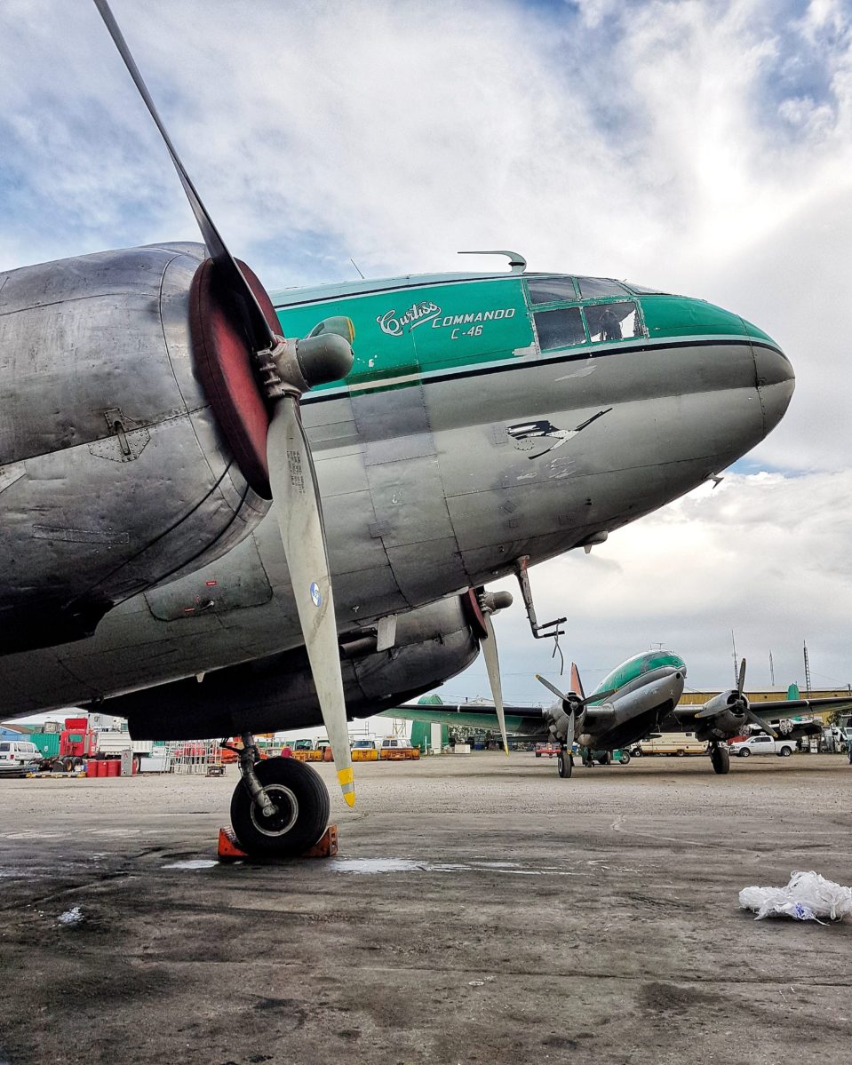 C-46 Commando nose-on