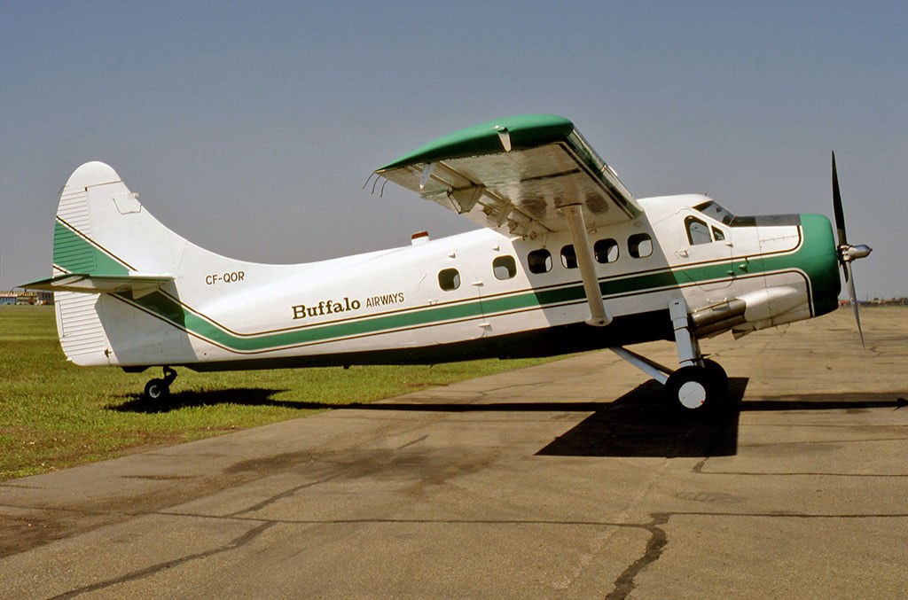 Buffalo Airways DHC-3 Otter CF-QOR in the green and white of the 1970s